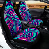 Neon Ethnic Aztec Trippy Print Universal Fit Car Seat Covers 102422