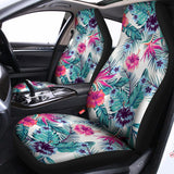 Neon Hibiscus Tropical Pattern Print Universal Fit Car Seat Covers 102422