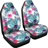 Neon Hibiscus Tropical Pattern Print Universal Fit Car Seat Covers 102422