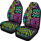 Neon Native Aztec Pattern Print Universal Fit Car Seat Covers 102422