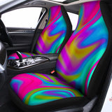 Neon Psychedelic Trippy Print Universal Fit Car Seat Covers 102422