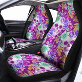 Neon Skull Floral Pattern Print Universal Fit Car Seat Covers 102422