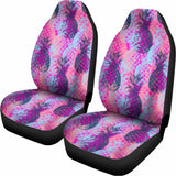 Neon Trippy Pineapple Pattern Print Universal Fit Car Seat Covers 102422