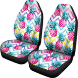 Neon Zig Zag Pineapple Pattern Print Universal Fit Car Seat Covers 102422