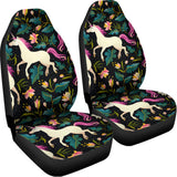 Night Floral Unicorn Pattern Print Universal Fit Car Seat Covers 102422
