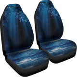 Night Forest And Moonlight Print Universal Fit Car Seat Covers 102422