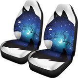 Night Forest Wolf Spirit Print Universal Fit Car Seat Covers 102422