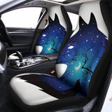 Night Forest Wolf Spirit Print Universal Fit Car Seat Covers 102422