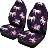 Night Girly Unicorn Pattern Print Universal Fit Car Seat Covers 102422