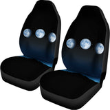 Night Sky And Moon Phase Print Universal Fit Car Seat Covers 102422