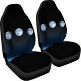 Night Sky And Moon Phase Print Universal Fit Car Seat Covers 102422