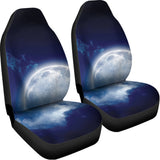 Night Sky Full Moon Print Universal Fit Car Seat Covers 102422