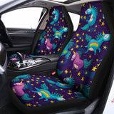 Night Star Unicorn Pattern Print Universal Fit Car Seat Covers 102422