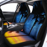 Night Sunset Sky And Palm Trees Print Universal Fit Car Seat Covers 102422