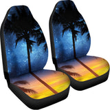 Night Sunset Sky And Palm Trees Print Universal Fit Car Seat Covers 102422