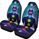 Nine Chakras Aura Print Universal Fit Car Seat Covers 102422