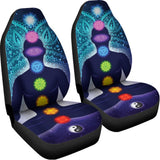 Nine Chakras Aura Print Universal Fit Car Seat Covers 102422
