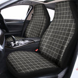 Noisy Windowpane Pattern Print Universal Fit Car Seat Covers 102422