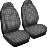 Noisy Windowpane Pattern Print Universal Fit Car Seat Covers 102422