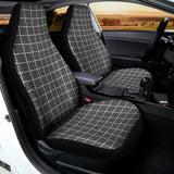 Noisy Windowpane Pattern Print Universal Fit Car Seat Covers 102422