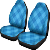 Ocean Blue Argyle Pattern Print Universal Fit Car Seat Covers 102422