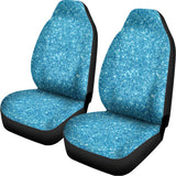 Ocean Blue (NOT Real) Glitter Print Universal Fit Car Seat Covers 102422