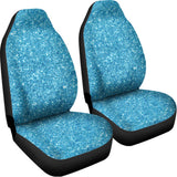 Ocean Blue (NOT Real) Glitter Print Universal Fit Car Seat Covers 102422