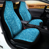Ocean Blue (NOT Real) Glitter Print Universal Fit Car Seat Covers 102422