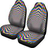 Octagonal Psychedelic Optical Illusion Universal Fit Car Seat Covers 102422