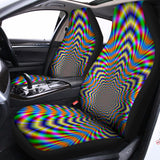 Octagonal Psychedelic Optical Illusion Universal Fit Car Seat Covers 102422