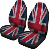 Old Grunge Union Jack British Flag Print Universal Fit Car Seat Covers 102422