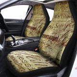 Old Religious Words Print Universal Fit Car Seat Covers 102422