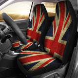 Old Union Jack British Flag Print Universal Fit Car Seat Covers 102422