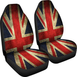 Old Union Jack British Flag Print Universal Fit Car Seat Covers 102422
