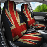 Old Union Jack British Flag Print Universal Fit Car Seat Covers 102422
