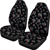 Om Sign Pattern Print Universal Fit Car Seat Covers 102422