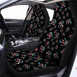Om Sign Pattern Print Universal Fit Car Seat Covers 102422