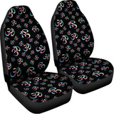 Om Sign Pattern Print Universal Fit Car Seat Covers 102422