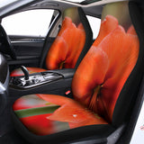 Orange Amaryllis Print Universal Fit Car Seat Covers 102422