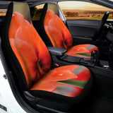Orange Amaryllis Print Universal Fit Car Seat Covers 102422