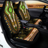Orange And Black African Dashiki Print Universal Fit Car Seat Covers 102422