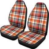 Orange And Black Madras Plaid Print Universal Fit Car Seat Covers 102422