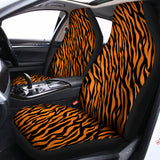 Orange And Black Tiger Stripe Print Universal Fit Car Seat Covers 102422