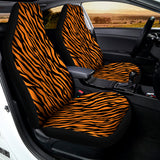 Orange And Black Tiger Stripe Print Universal Fit Car Seat Covers 102422
