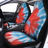 Orange And Blue Tie Dye Print Universal Fit Car Seat Covers 102422