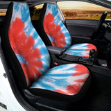 Orange And Blue Tie Dye Print Universal Fit Car Seat Covers 102422