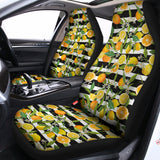 Orange And Lemon Striped Pattern Print Universal Fit Car Seat Covers 102422