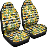 Orange And Lemon Striped Pattern Print Universal Fit Car Seat Covers 102422