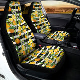Orange And Lemon Striped Pattern Print Universal Fit Car Seat Covers 102422