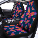 Orange And Purple Butterfly Print Universal Fit Car Seat Covers 102422